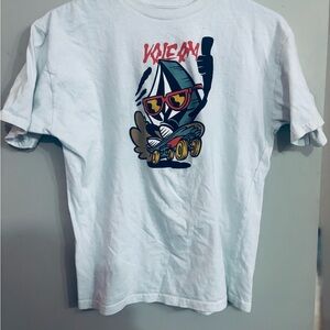 Volcom White Tee with Red Graphic